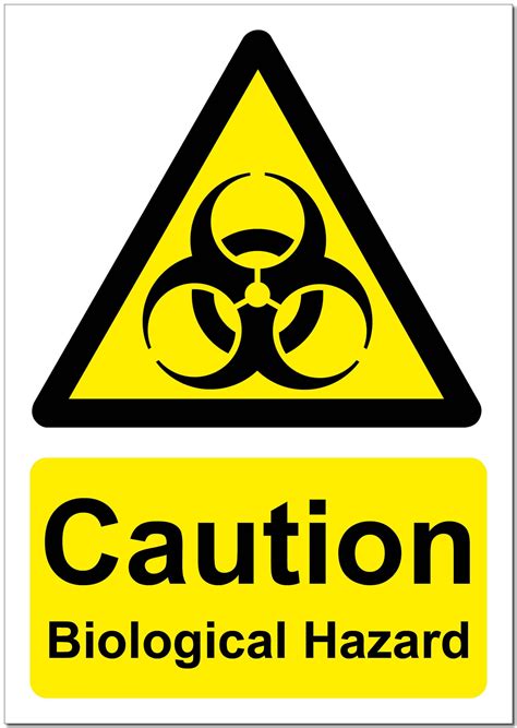 Caution Biological Hazard Safety Sign — Sg World