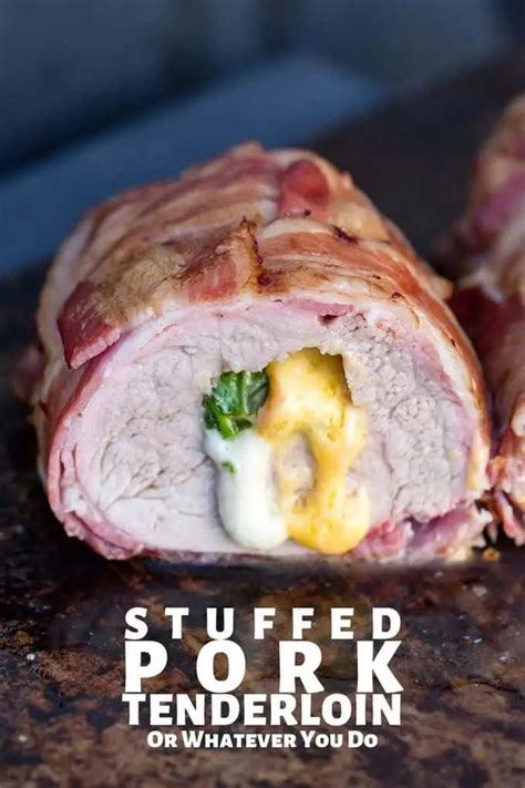 Wrap bacon around pork, leaving ends of bacon slices under the pork. Traeger Smoked Stuffed Pork Tenderloin | Terryprn | Copy Me That