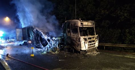 Live Updates As A1 Closed In Yorkshire After Horrific Lorry Blaze Yorkshirelive