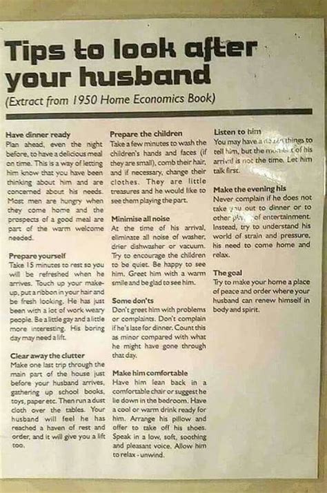 1950s Home Economics Book Home Economics Funny Marriage Advice