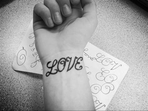 Love Wrist Tattoo Tattoos Tattoo Inspiration Ink