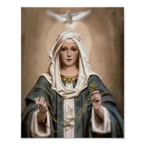 our lady of the rosary poster zazzle mother mary images blessed virgin mary rosary poster