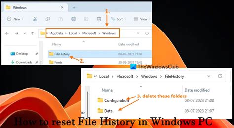 How To Reset File History In Windows 1110