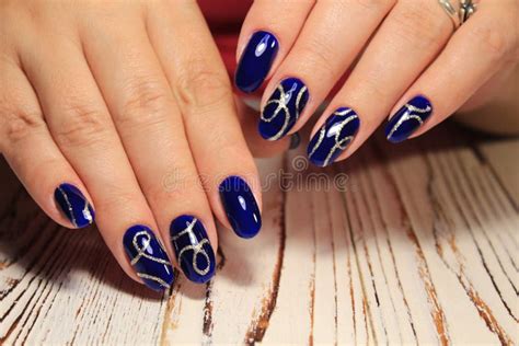 Beautiful Blue Manicure Stock Image Image Of Polish 122939335