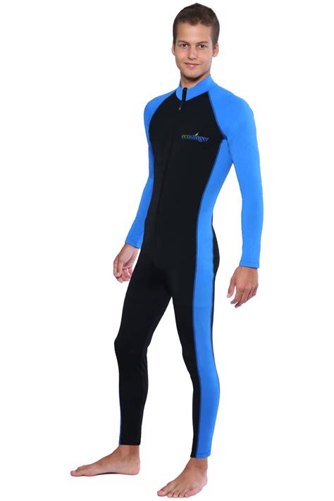 Men Uv Protection Full Body Swimwear Stinger Suit Dive Skin Upf50 Black Blue Chlorine