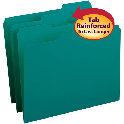 Smd13134 Smead Reinforced Top Tab Colored File Folders 13 Cut Tabs