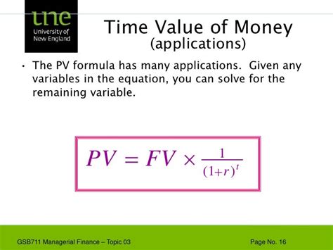 Gsb711 Lecture Note 03 The Time Value Of Money