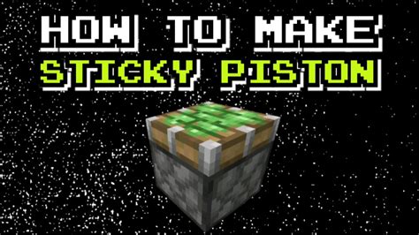 Minecraft Tutorial How To Make Sticky Piston Youtube
