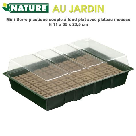 Top up media in bottle to 500 ml. Mini serre de culture hydroponique - H 11 x 35 x 23,5 cm