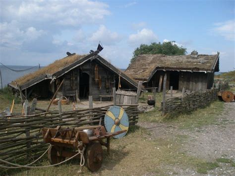 Houses In The Museum Of Foteviken Reconstruction Of Viking Age