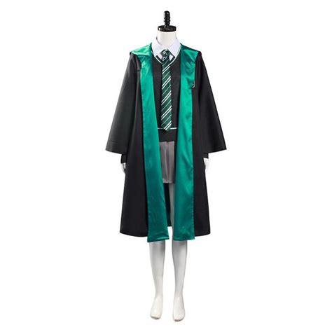 Harry Potter Slytherin Women School Uniform Outfits Halloween Carnival