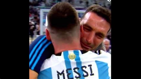 watch messi leaves argentina coach scaloni in tears after 3 0 world cup semi final win vs