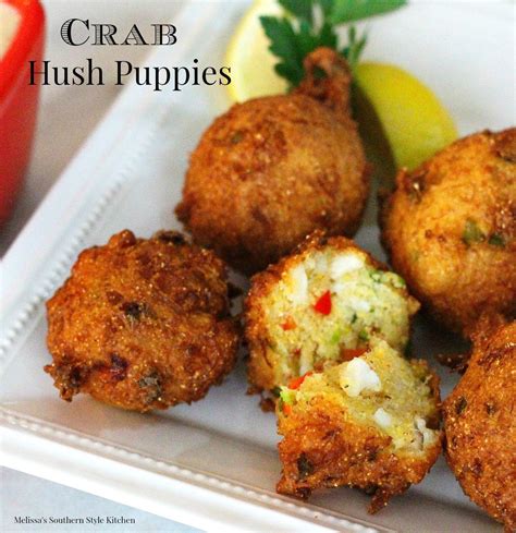 Crepe soled hush puppies thankfully insulated him, thus saving the future of rock and or roll. Crab Hush Puppies - melissassouthernstylekitchen.com | Crab recipes, Food, Recipes