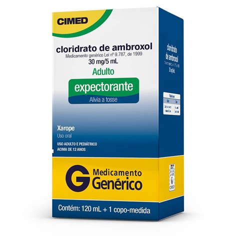 Cloridrato Ambroxol 6mg Xarope 120ml Cimed Generico PanVel Farmácias