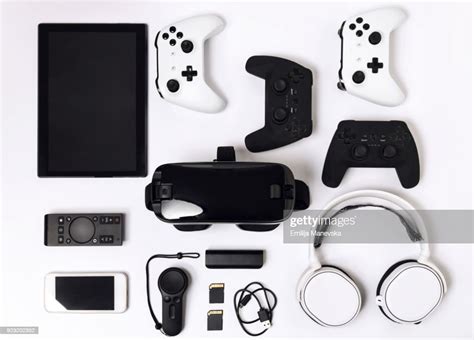 Video Game Gadgets On White Background High Res Stock Photo Getty Images