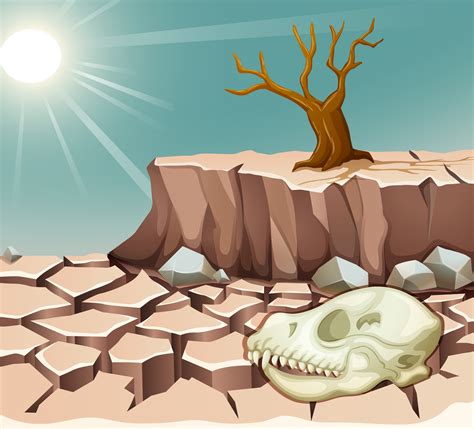 Natural Disaster With Drought 366665 Vector Art At Vecteezy