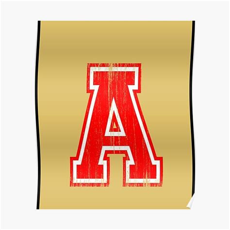 Big Red Letter A Graphic Poster For Sale By Duhlcalwayd Redbubble