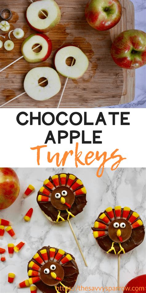 The classic recipe is so adorable when decorated like a turkey. cute Thanksgiving snacks for kids (3) - The Savvy Sparrow