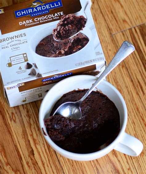 Pour in pan prepared per back of brownie mix. Ghirardelli Dark Chocolate Microwave Brownie Mix, reviewed ...
