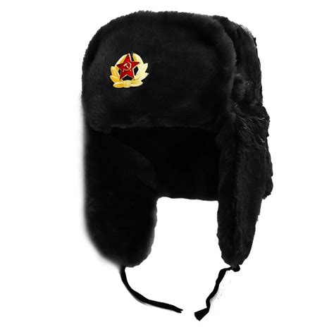 russian army ushanka winter hat black russian cold camo