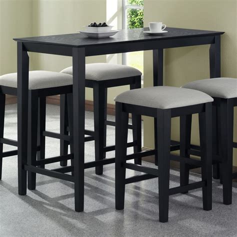 Monarch Specialties Black Oak Rectangular Counter Height Dining Table