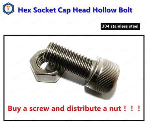 M6 M8 M10 M12 M14 M16 Hex Socket Cap Head Hollow Screws Bolt With Nuts