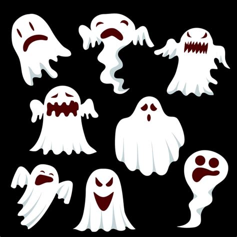 Ghost Set Free Vector In Adobe Illustrator Ai Ai Format
