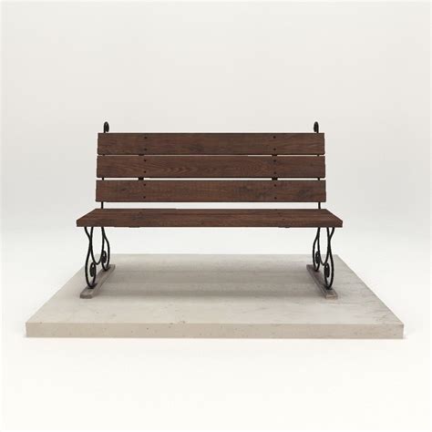 park bench 3d model cgtrader