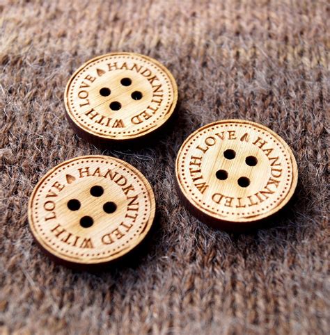 Custom Made Wooden Buttons Personalized Buttons Wooden Logo