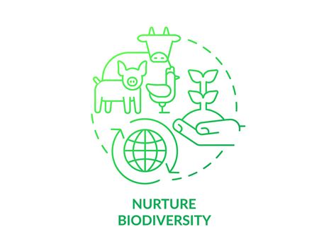 nurture biodiversity green gradient concept icon by bsd ~ epicpxls