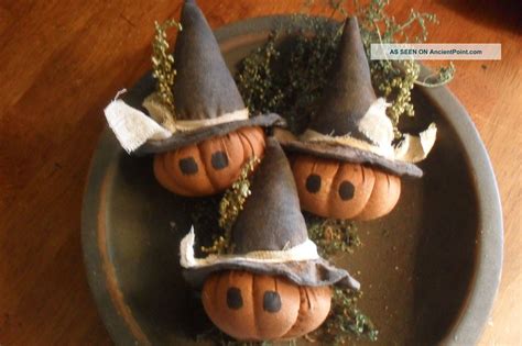 Handmade Primitive Halloweenfall Chunky Witch Pumpkin Bowl Fillersornies