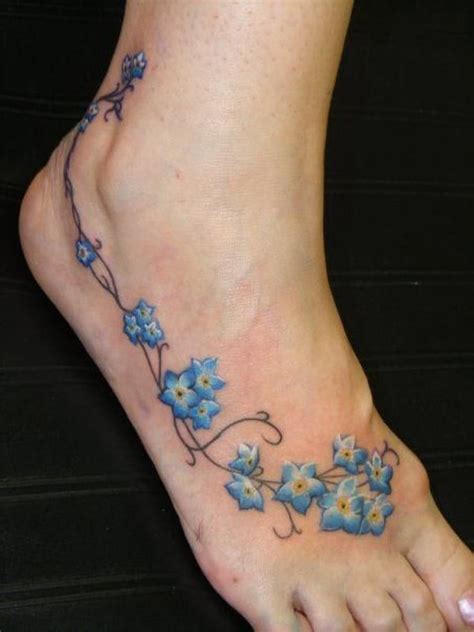 A Watercolor Technique Inspired Flower Vine Tattoo Done In Incredible