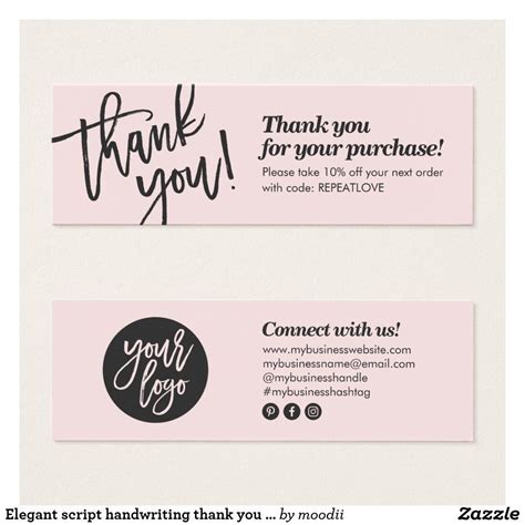Whether holiday season cards like. Elegant script handwriting thank you blush pink | Zazzle ...