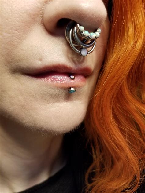 Some New Jewelry In My Stacked Septum About 8 9mm Stretched