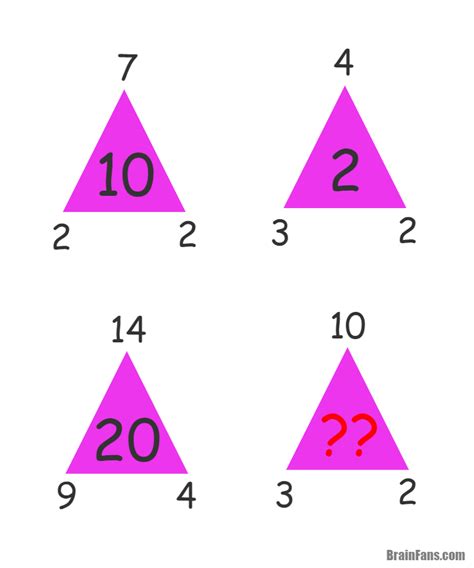 Triangle Riddle Number And Math Puzzle Brainfans