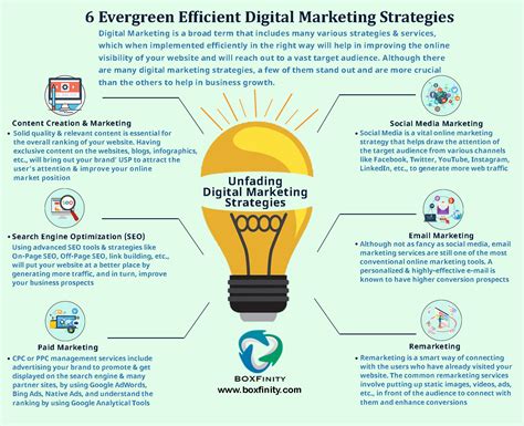 6 Evergreen Efficient Digital Marketing Strategies Infographic