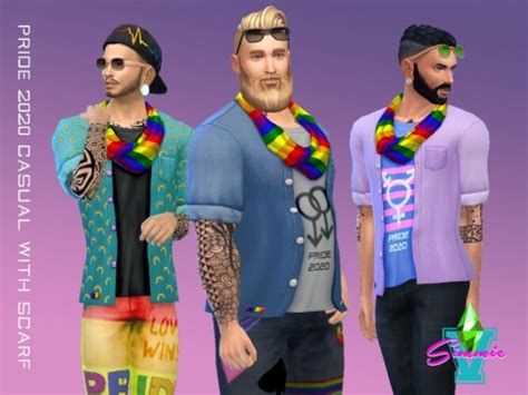 Casual Scarf Pride 2020 By Simmiev At Tsr Sims 4 Updates