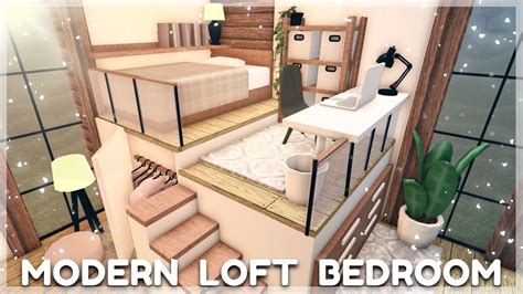 Bloxburg Modern Loft Bedroom Speedbuild Roblox Room Ideas Build