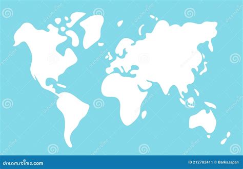 Ilustración De Vector De Mapa De Mundo Simplificado Ilustración Del
