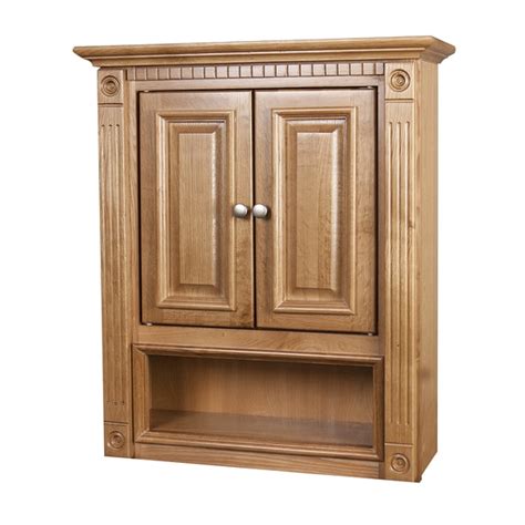 Think of humble bathroom cabinets as magic makers. Shop 2-door Oak Bathroom Wall Cabinet - Free Shipping ...