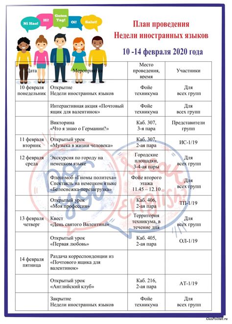 План мероприятий на месяц » Гусевский политехнический техникум