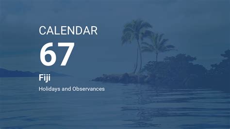 Year 67 Calendar Fiji