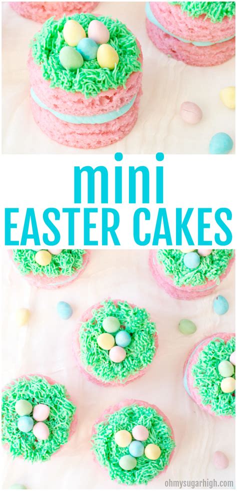 Mini Easter Cakes With Chocolate Eggs Oh My Sugar High