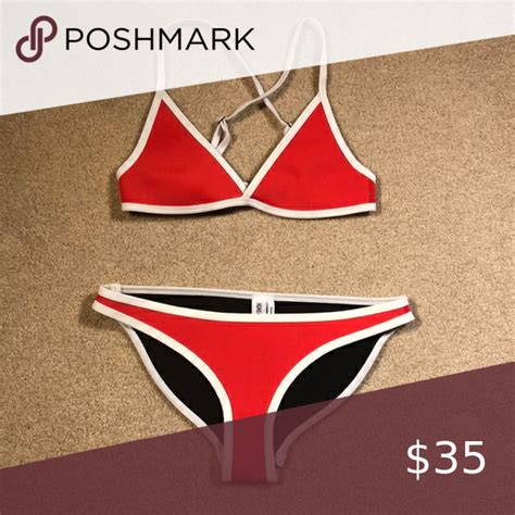red and white hoaka swimsuit set swimsuit set pretty swimsuits swimsuits