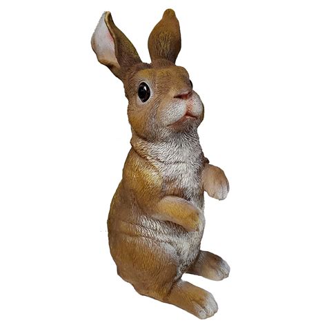 Brown Bunny Rabbit Standing Large Outdoor Garden Statue Figurine 14