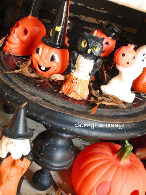 Chippy Shabby Vintage Gurley Halloween Candles