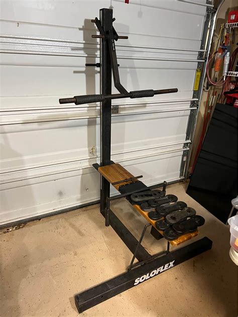 1980s Soloflex Weight Machine Complete Exercise Bench Press Weight