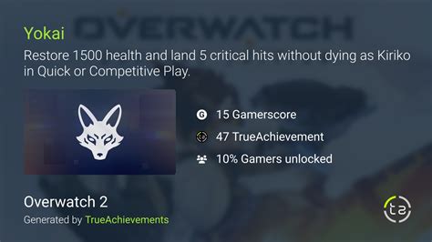 Yokai Achievement In Overwatch 2