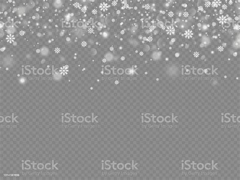 Falling Christmas Cold Snow And Snowfall Snowflake Stock Illustration