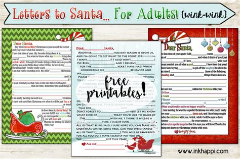 A Letter To Santa For Adults Wink Wink Inkhappi